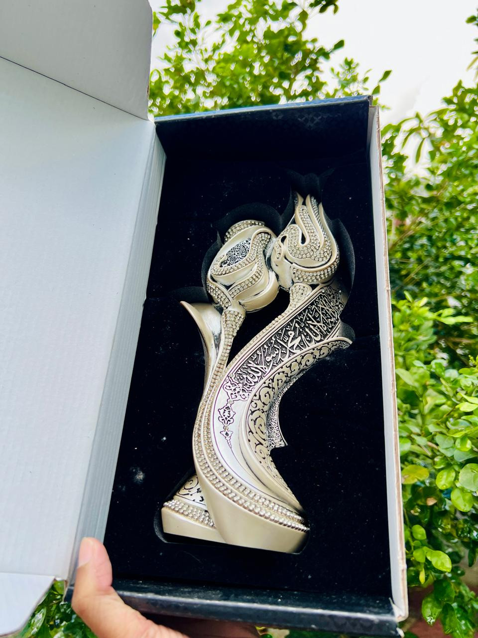 Allah & Mohammad Rose Tulip Style Showpiece